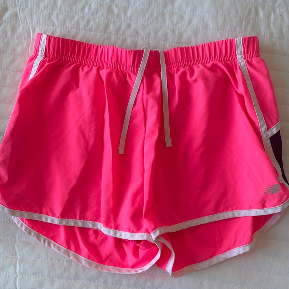 New balance bright pink shorts